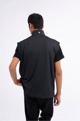 CHALECO PACKABLE BLACK GOLF SLEEVE-LESS