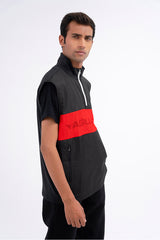 CHALECO PACKABLE BLACK GOLF SLEEVE-LESS