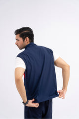 CHALECO PACKABLE NAVY GOLF SLEEVE-LESS