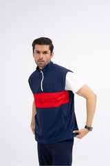 CHALECO PACKABLE NAVY GOLF SLEEVE-LESS
