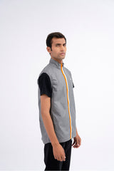 CHALECO PACKABLE GREY GOLF SLEEVE-LESS