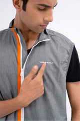 CHALECO PACKABLE GREY GOLF SLEEVE-LESS