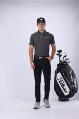 Nectar Smoke Grey C Stripe Golf Polo