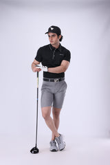 Nectar Coal Black C Stripe Golf Polo