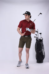 Antiguo G-C Burgundy Golf Polo
