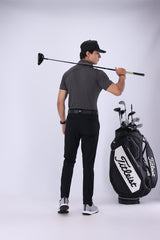 Nectar Smoke Grey C Stripe Golf Polo