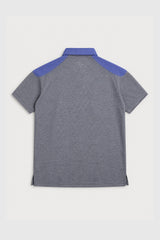 CUT AWAY MEN GOLF POLO GREYBLUE
