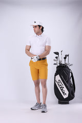 Moderno Knit White Golf Polo