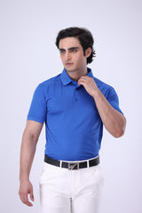 Moderno Knit Royal Blue Golf Polo