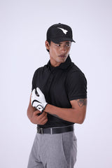 Moderno Knit Black Golf Polo