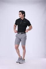 Nectar Coal Black C Stripe Golf Polo