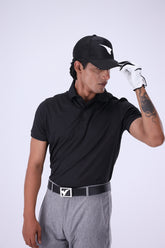 Moderno Knit Black Golf Polo