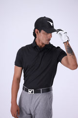 Moderno Knit Black Golf Polo