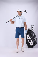 Nectar Pale Blue C Stripe Golf Polo