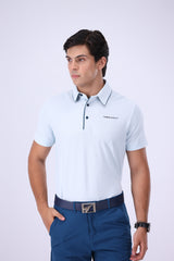 Nectar Pale Blue C Stripe Golf Polo