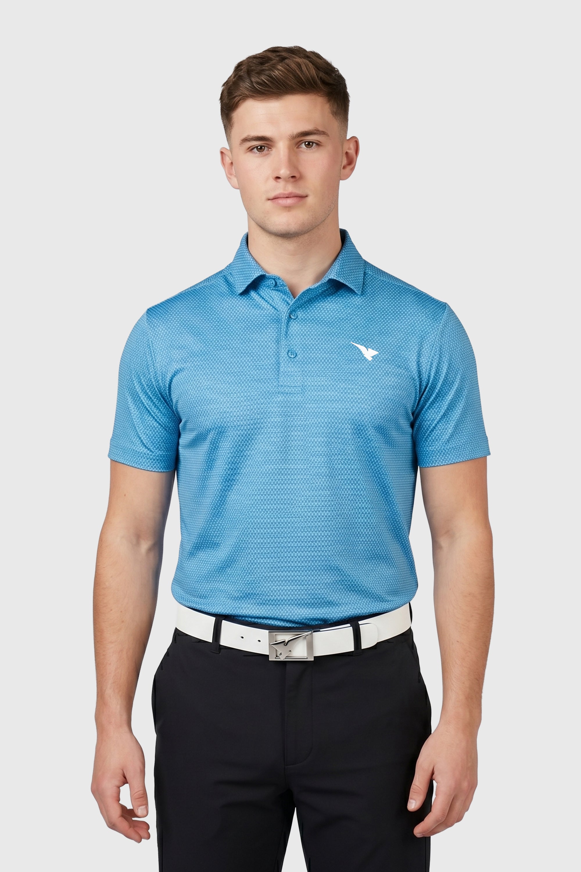SWIFT MEN GOLF POLO CYAN