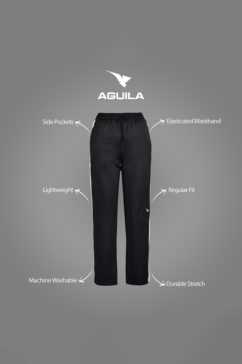 Velour Fit Track Pants Black