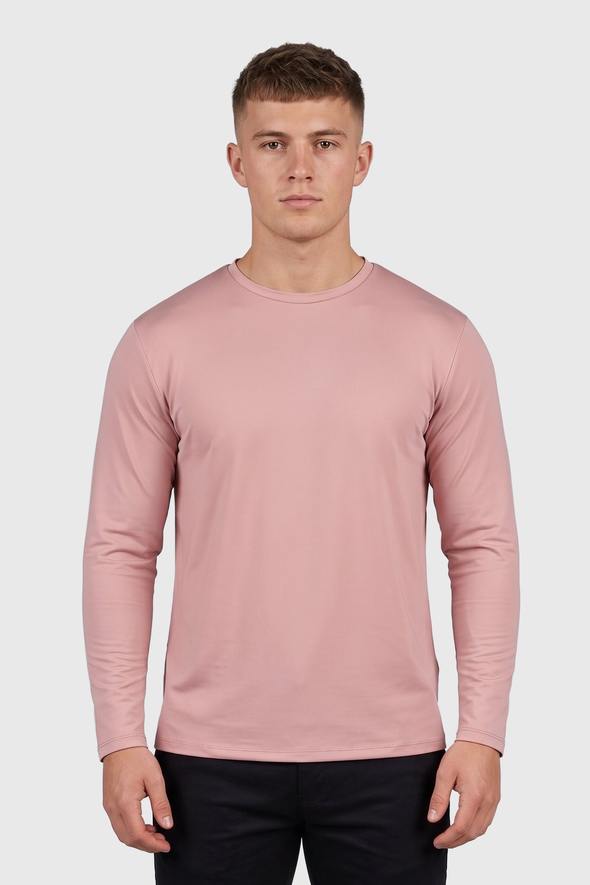 MEN LONGSLEEVE T-SHIRT DUSTY ROSE