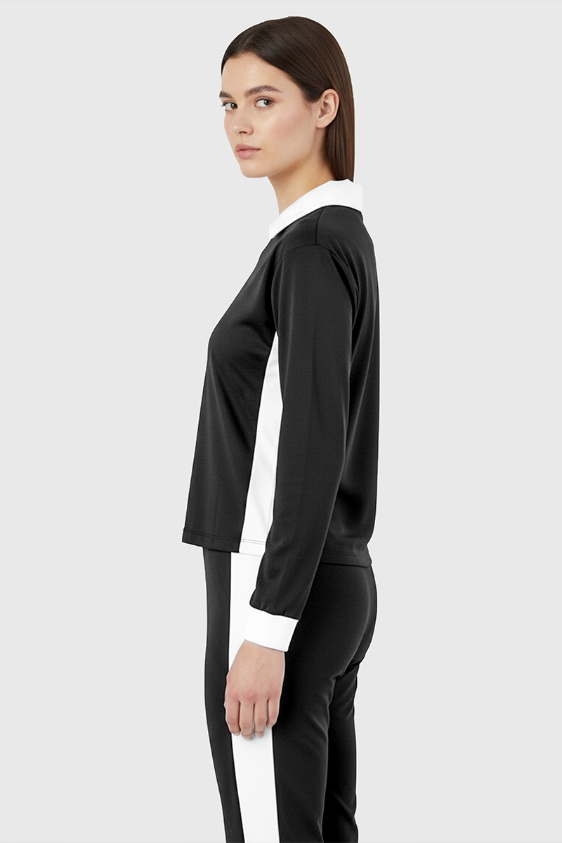 Velour Fit Track Jacket Black