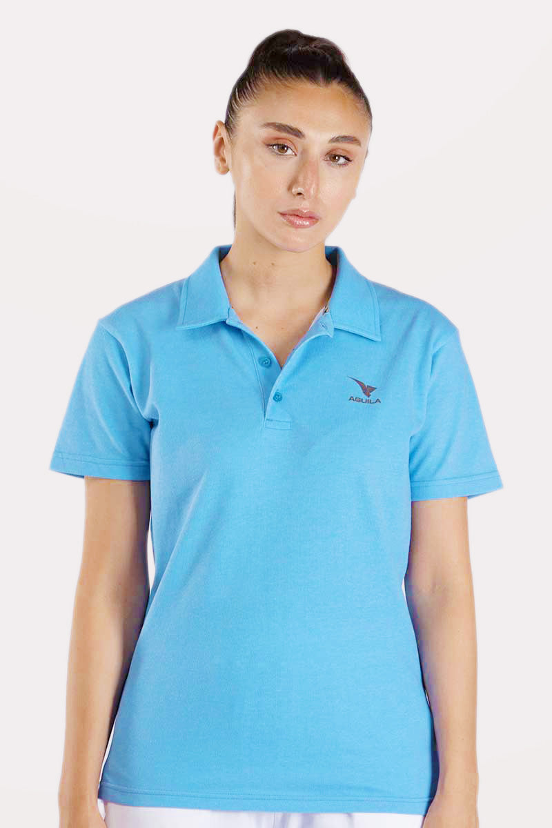 Women's Blue Polo Shirt