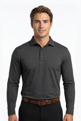 BARI LS GOLF POLO DARK GREY