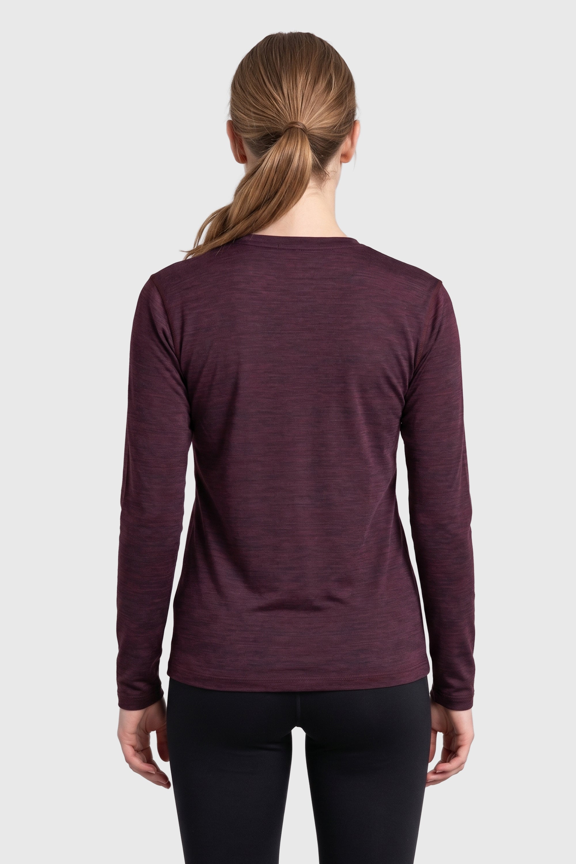 WOMEN GYM LONGSLEEVE SHIRT BURGUNDY
