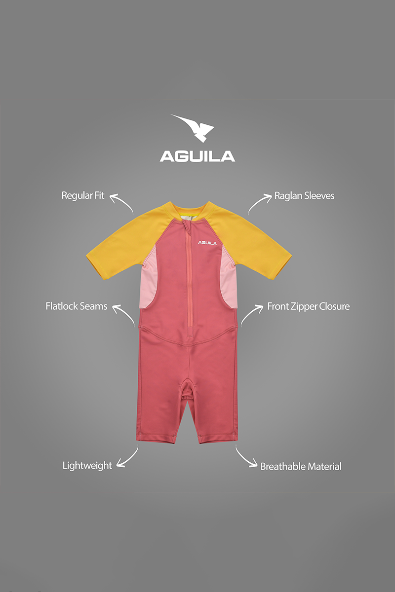 Dolphin Dazzle Light Pink Girls Swim Suit