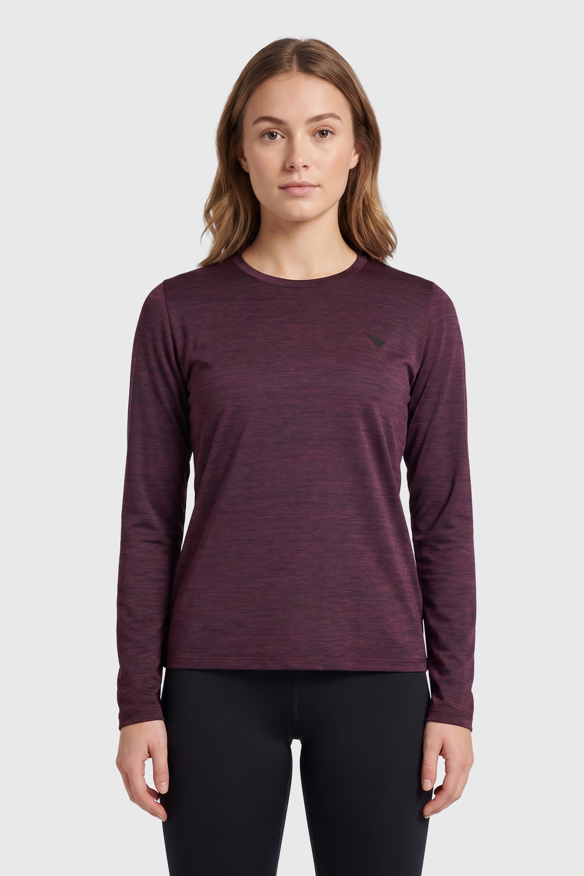 WOMEN GYM LONGSLEEVE SHIRT BURGUNDY