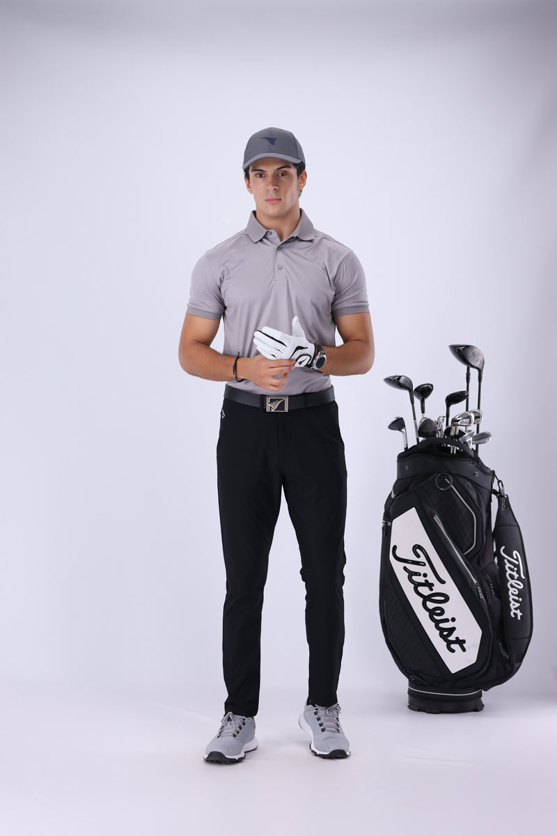 Moderno Knit Silver Grey Golf Polo