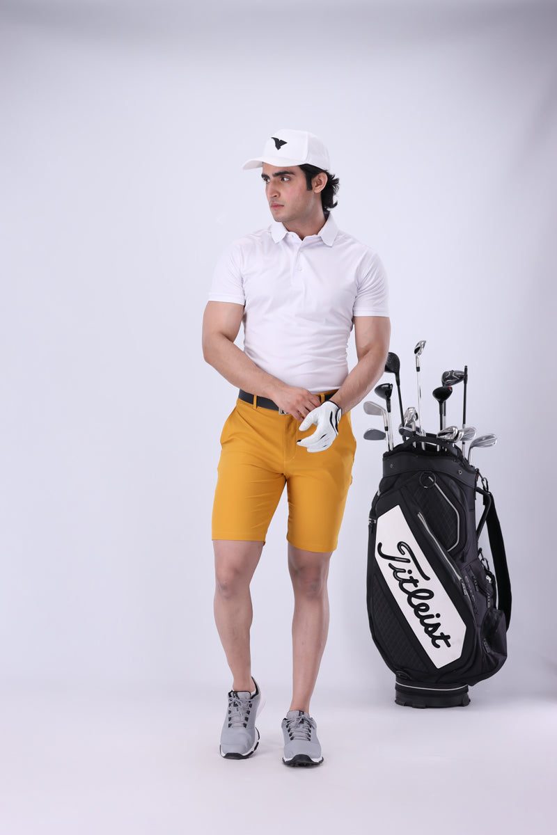 Moderno Knit White Golf Polo