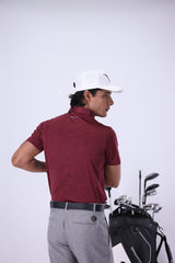 ANTIGUO MAROON GOLF POLO