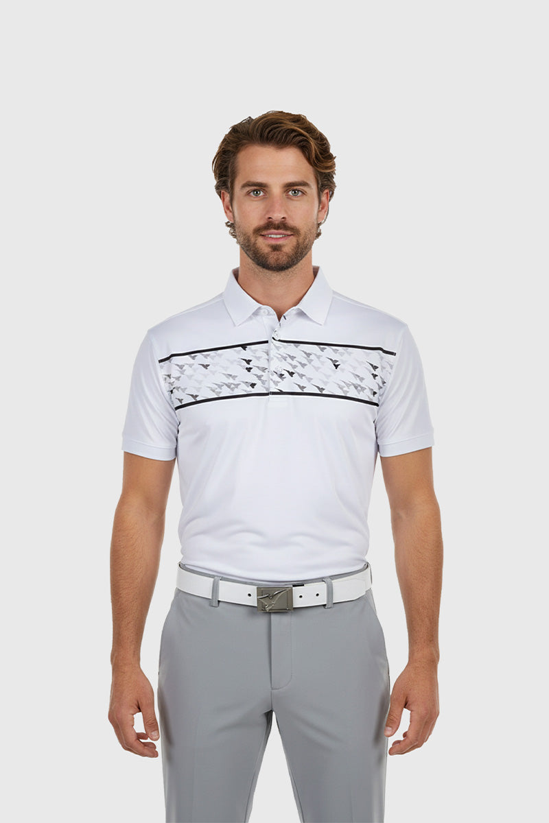 AeroPanel White Golf Polo