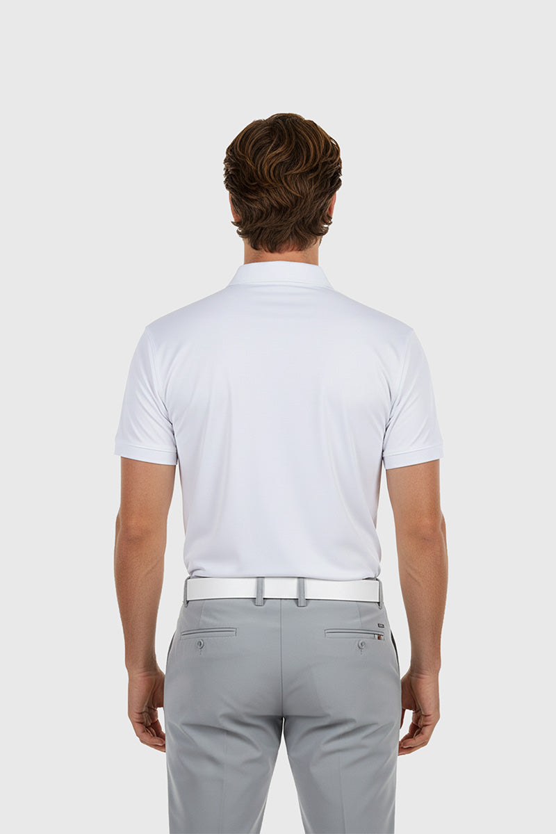 AeroPanel White Golf Polo