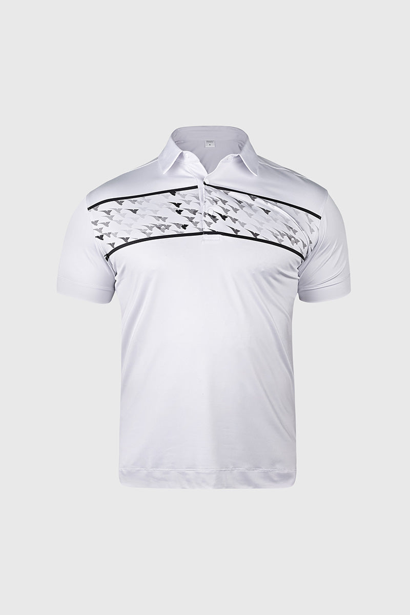 AeroPanel White Golf Polo
