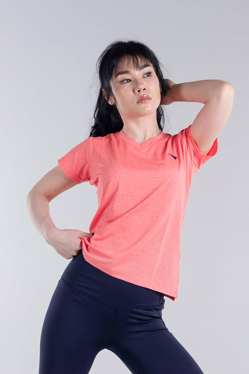 Power Femme Red Ladies V-Neck TShirt