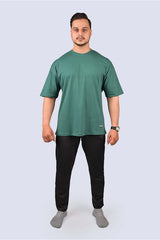 Drop Size T Shirt Dark Green