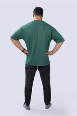 Drop Size T Shirt Dark Green