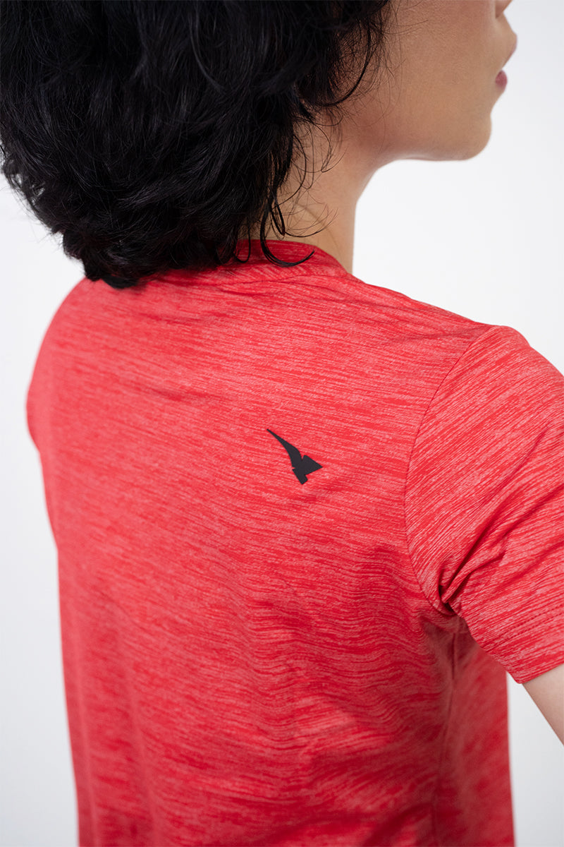 Cationic Women T Shirt Red Melange