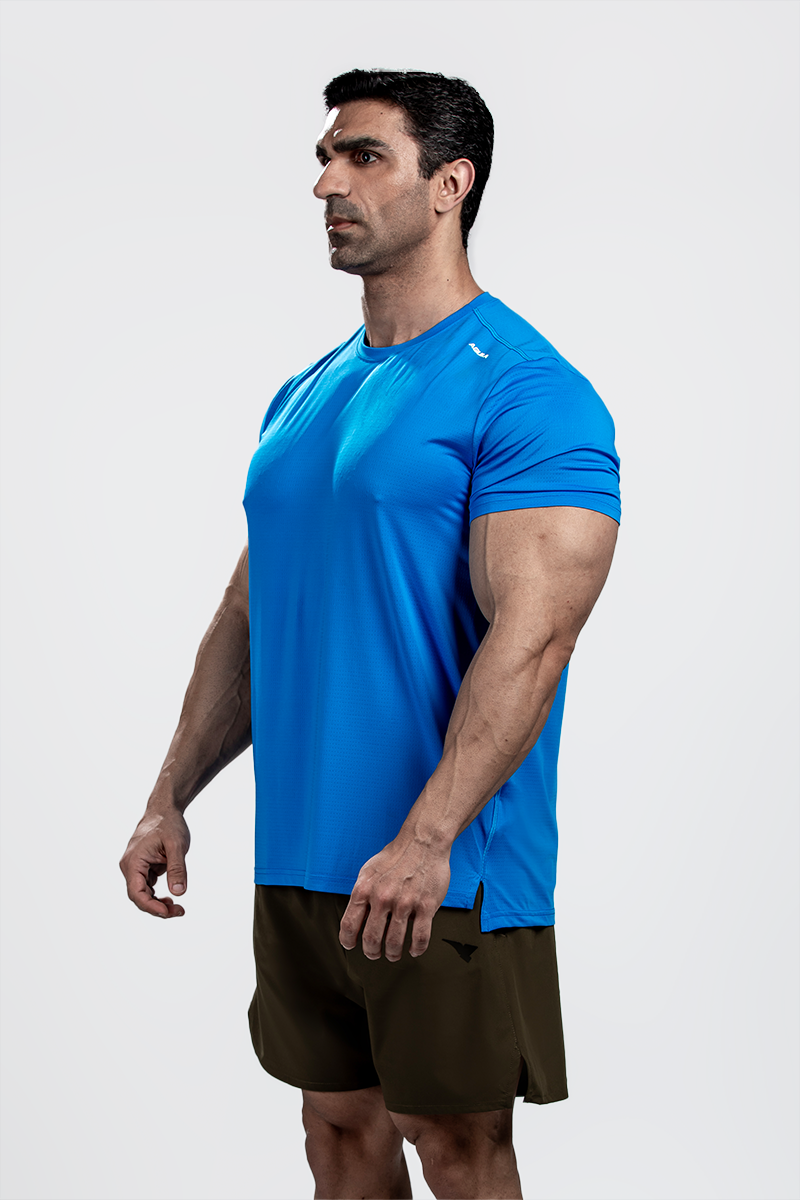 Iron Lift T Shirt AD Aqua