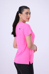 Cationic Women T Shirt Pink Melange