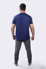 Iron Lift T Shirt Deep Blue