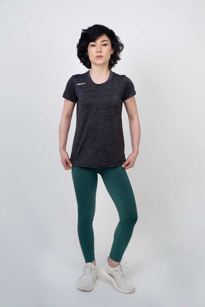 Cationic Women T Shirt Grey Melange