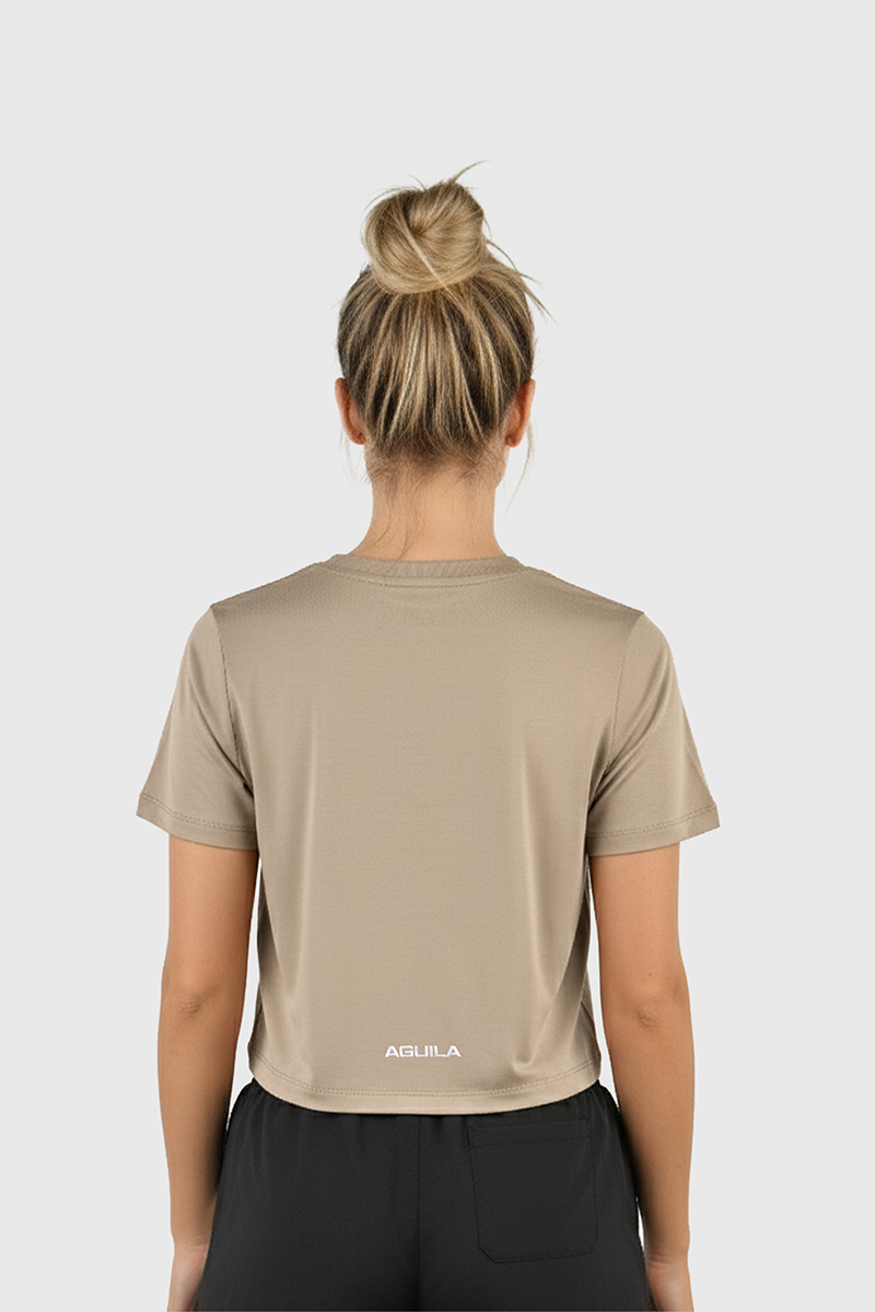 Women Crop Top Light Brown