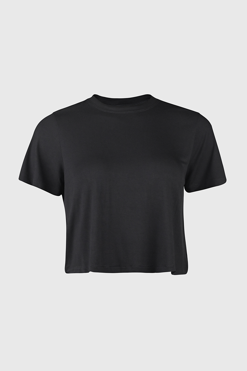 Women Crop Top Black