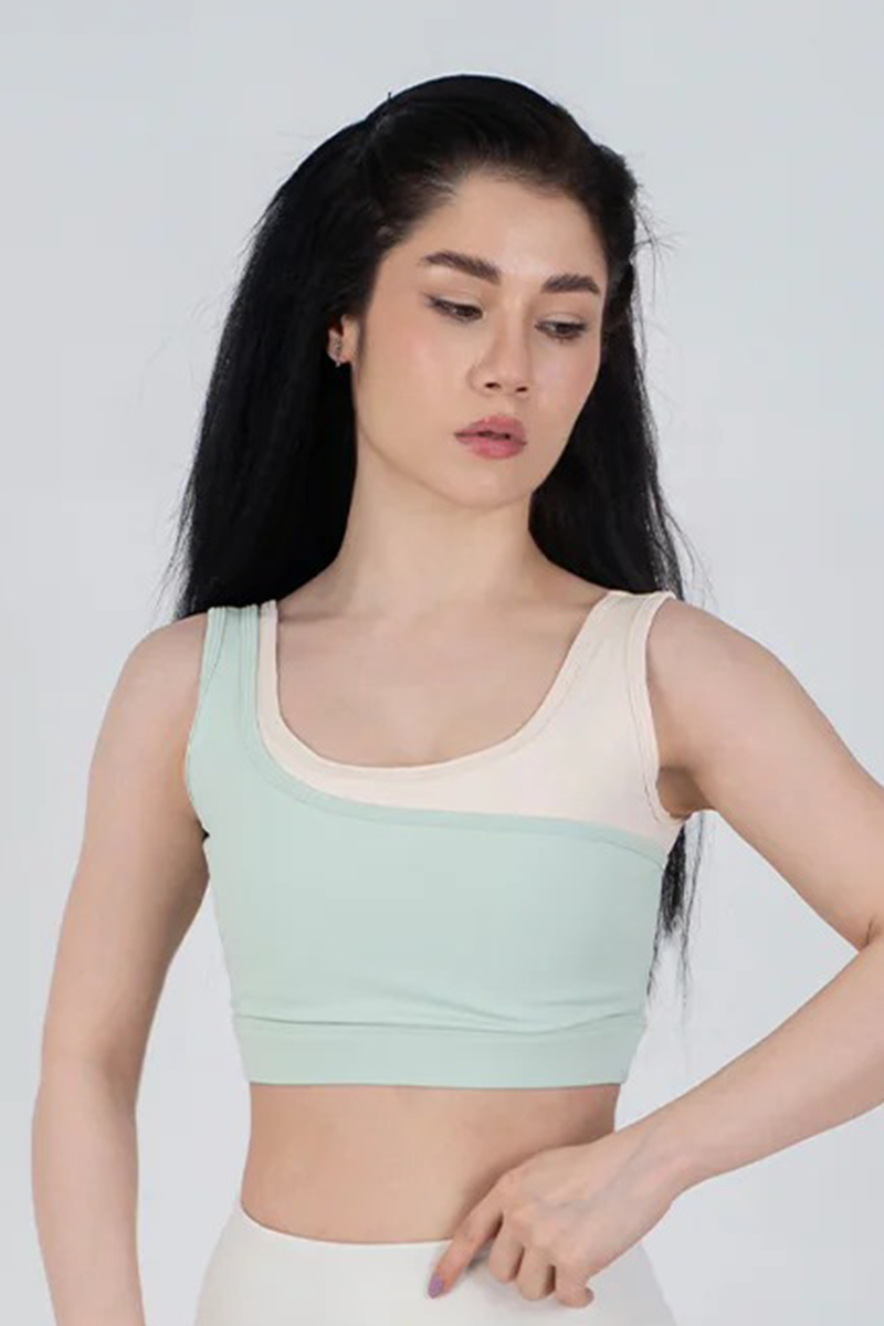 AGUILA ASYMMETRIC SPORTS BRA GREEN