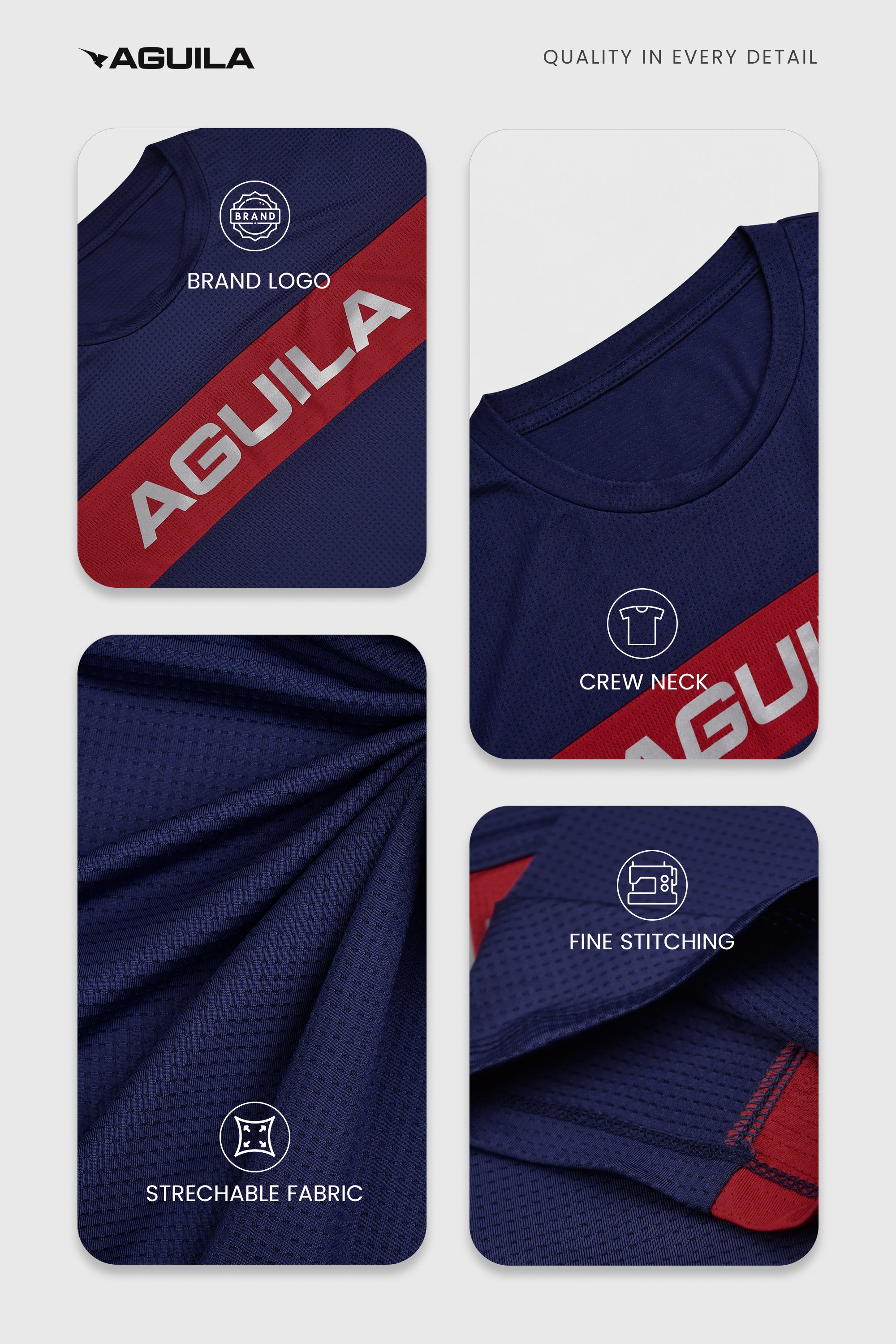 IRONFIT T SHIRT NAVY