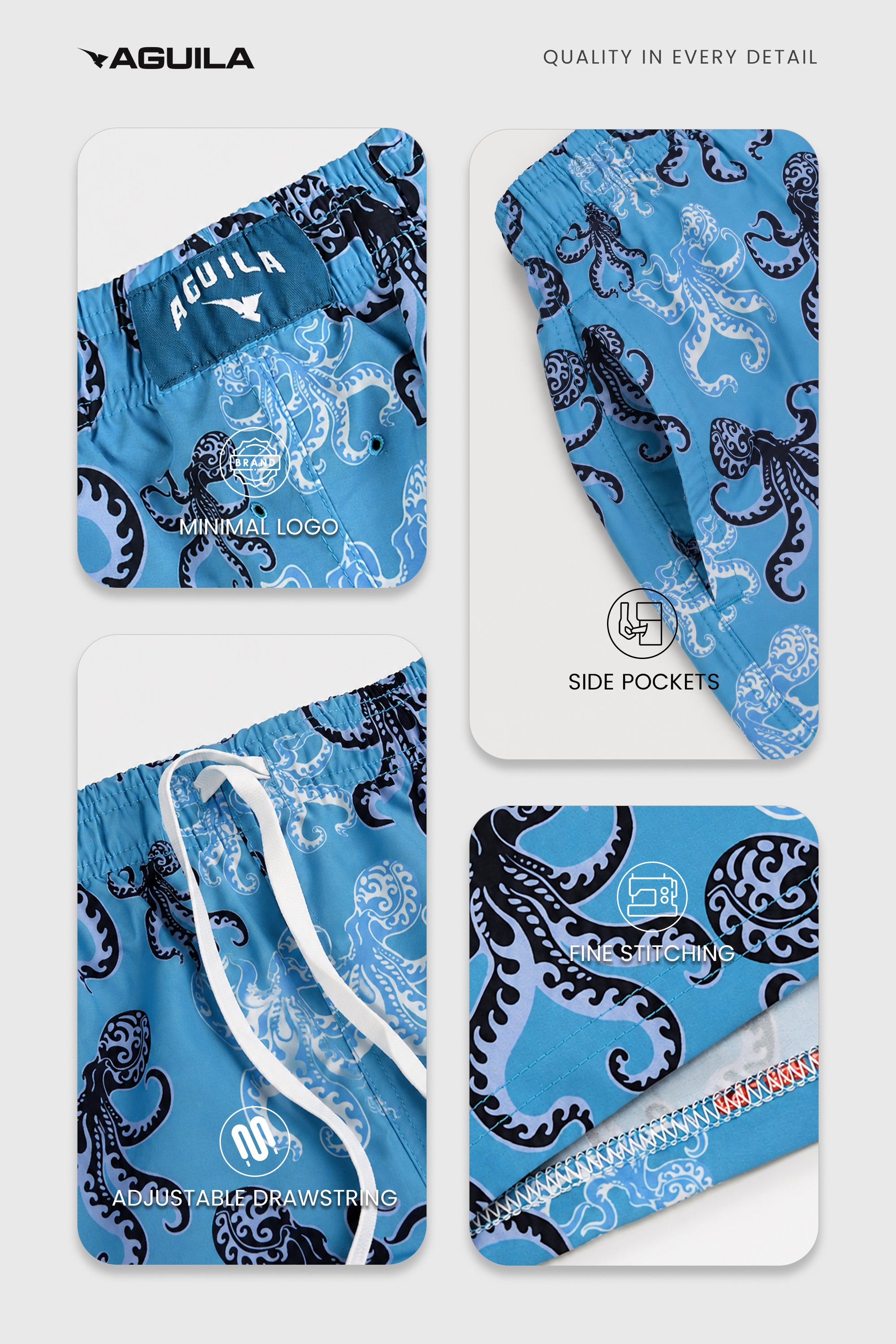 AQUAFLEX SWIMMING SHORTS SKY
