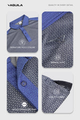 CUT AWAY MEN GOLF POLO GREYBLUE