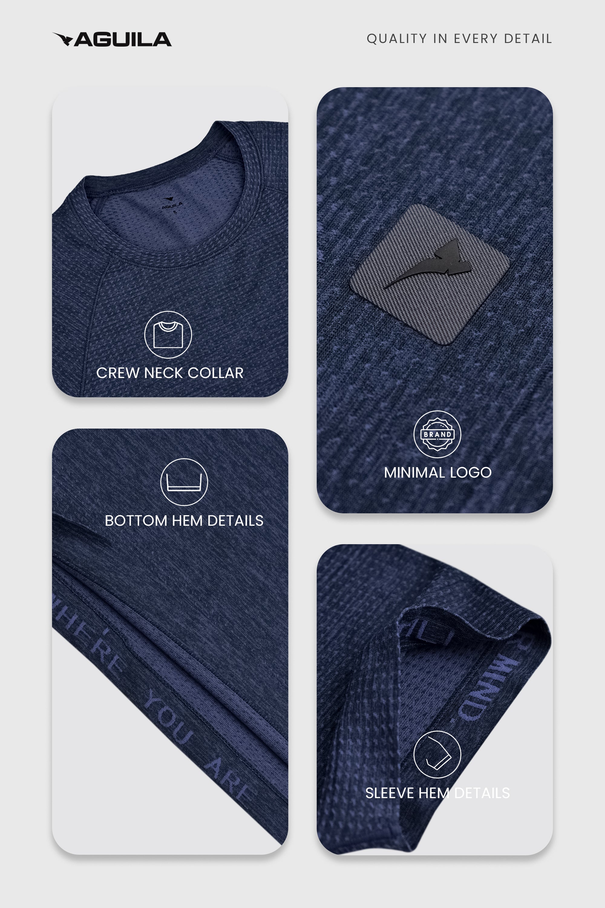 Aguila Tech Athletic Shirt Navy