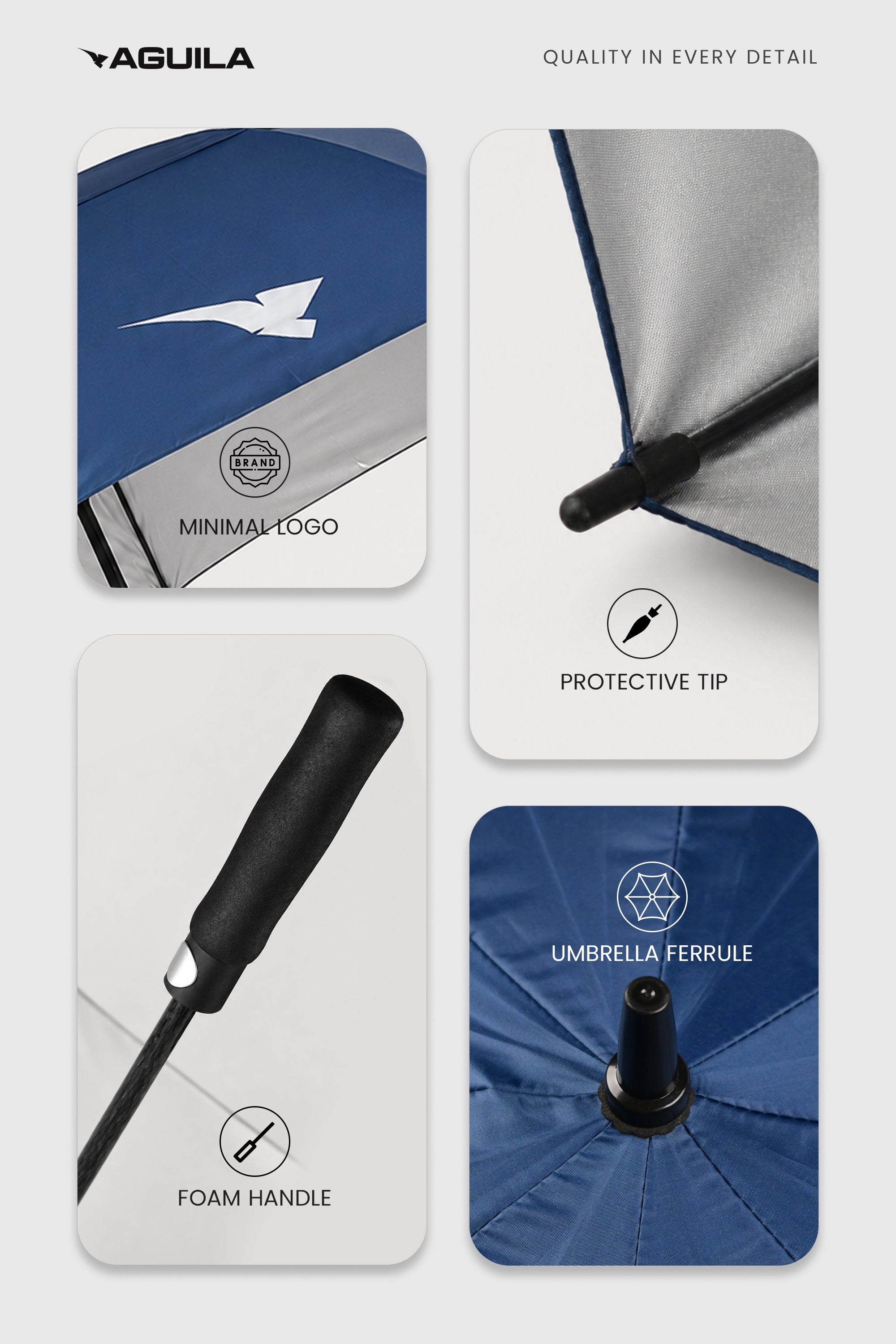 AREZZO AGUILA UMBRELLA NAVY